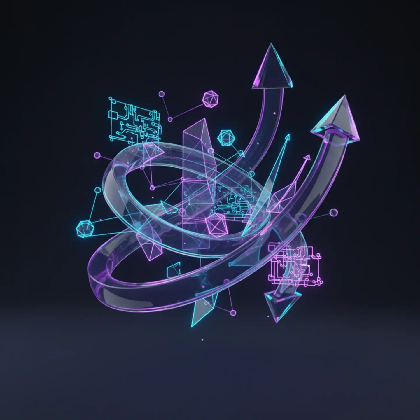 Abstract 3D representations of casino affiliation growth metrics